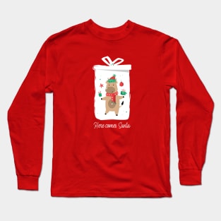 Highland Christmas Cow Funny Design Long Sleeve T-Shirt